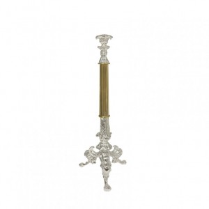 CANDELABRO OTTONE H48 brass/silver