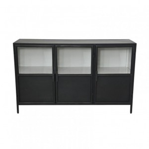 MOBILE CREDENZA BRONX 140X40 H85 - black