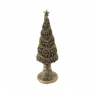 ALBERO resina 10x10 h33,5cm -gold
