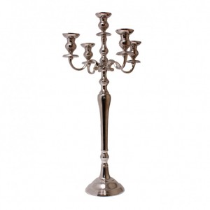 CANDELABRO ALLUMINIO H80 CM -5fuochi