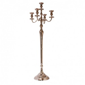 CANDELABRO NICKEL H150 CM -5fuochi