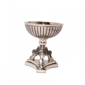 CUP BAROQUE SILVER DM16H18CM