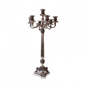 CANDELABRO BAROC NIKEL H98 CM-7fuochi