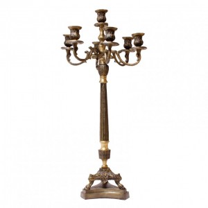 CANDELABRO BARC GOLD H98 CM -7fuochi