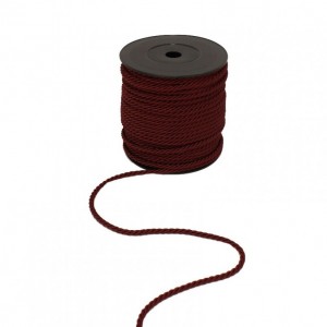 CORDONCINO 3 CAPI 5MM 50MT -bordeaux