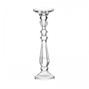 CANDELABRO VETRO D10 H34 - trasparente