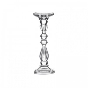 CANDELABRO VETRO D10 H28,5 - trasparente