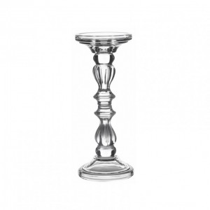 CANDELABRO VETRO D10 H25 - trasparente