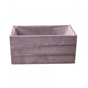 CASSETTA LEGNO 22X12XH10cm - grigio