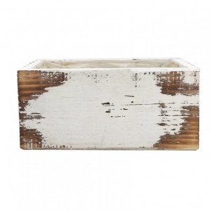 CASSETTA LEGNO 26X14XH13cm - bianco