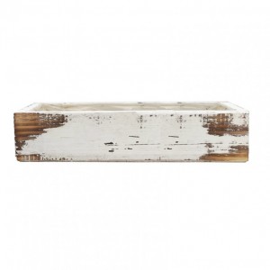 CASSETTA LEGNO 40X22XH11cm - bianco