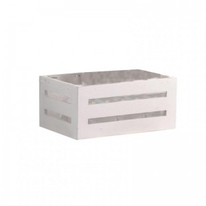 CASSETTA LEGNO 26X16 H14cm - white