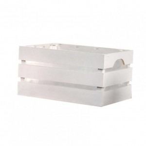 CASSETTA LEGNO 31X21 H16cm - white