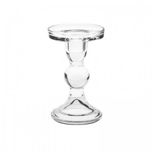 CANDELABRO VETRO D8,5 H13,2 -trasparente