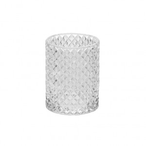 DIAMOND GLASS CYLINDER H 15 DM 10 CM