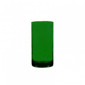 CILINDRO VETRO D12 H25 CM - verde scuro