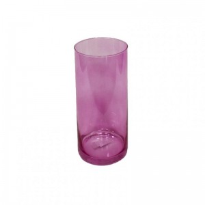 GLASS CYLINDER D12 H30 cm LUSTR - fuchsia