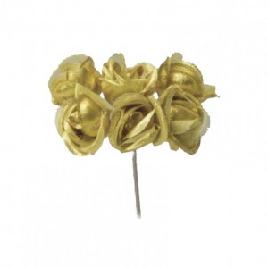 BOCCIOLO FIORE lame' 4cm pz72 -oro-sc50%
