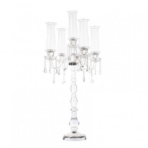 CANDLESTICK crystal H100cm -5 fires