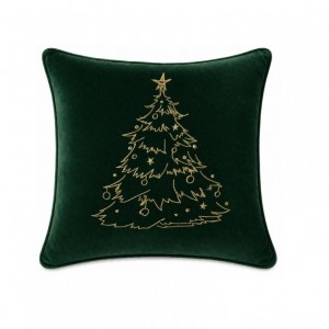 CUSCINO XMAS TREE 47X47 VELLUTO-verde