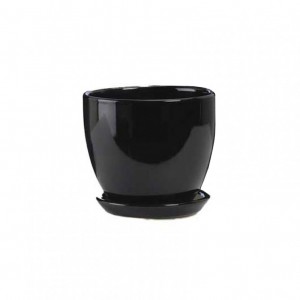 VASO CERAMICA D18 H16 cm - nero