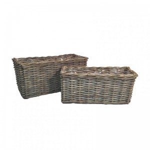 VASCHETTA RET RATTAN 55X25X25