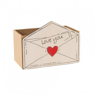 CASSETTA BUSTA LOVE YOU 20x10,5 H14 cm