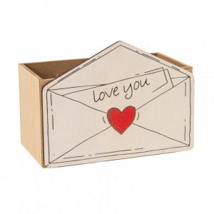 CASSETTA BUSTA LOVE YOU 22x12,5 H16,5 cm