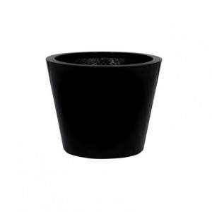 VASO BUCKET RES/CEM.D68 H60CM-black glos