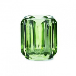 PORTACANDELA VETRO D8,4 H9,4cm-verde bot