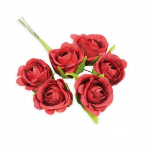 VINTAGE ROSE D3 CM 72 pcs - red