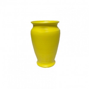 VASO CERAMICA D9,5 H21 CM- giallo