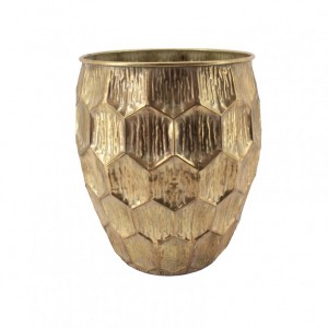VASO METALLO 40,5x40,5 h44,5 cm -gold