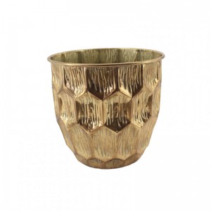 VASO METALLO 33x33 h30 cm -gold