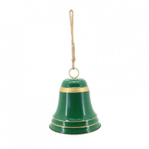 CAMPANA METALLO D31 H34cm -green
