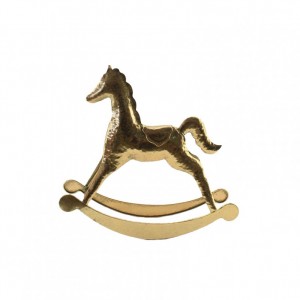 CAVALLO DONDOLO METALLO 31,5X8,5 H29 CM