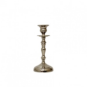 SILVER CANDELABRO ALUMINUM H22CM