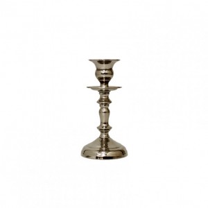 CANDELABRO ALLUMINIO argento lucido H17