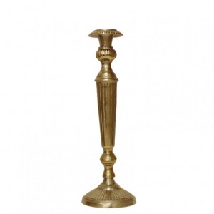 CANDELABRO ALLUM. RIGATO GOLD H38CM