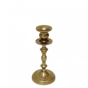 CANDELABRO ALLUMINIO ORO raw H23CM