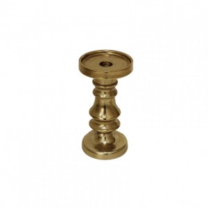 CANDELABRO ALUMINIO GOLD H18CM