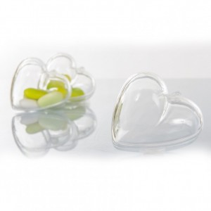SCATOLA PLASTICA CUORE 6,5X6,2cm 5pz