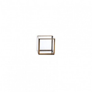 LANTERNA VETRO 11X11 H11 - brass gold