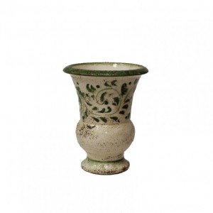 SMALT TERRACOTTA CUP. DEC. H22 -green