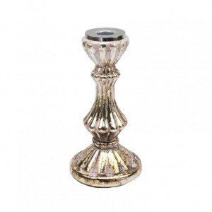 CANDELABRO mercury d10,5 H21 -pink/gold