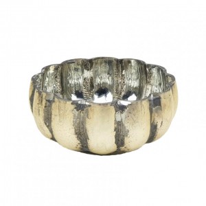 PORTACANDELA mercury d18 h8,5-ant gold
