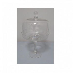 ALZATA VETRO D18,5 H31 CM c/coperchio