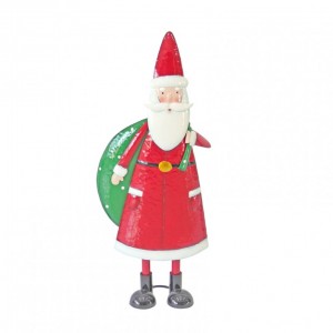 BABBO NATALE METALLO 30X13 H70 CM