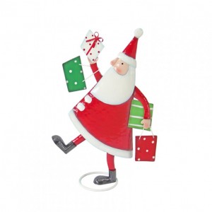 BABBO NATALE METALLO 32X12 H47,7 CM