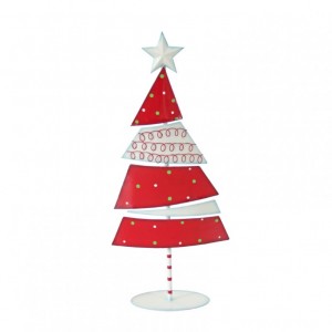 ALBERO METALLO 36X13 H80 CM -red/white
